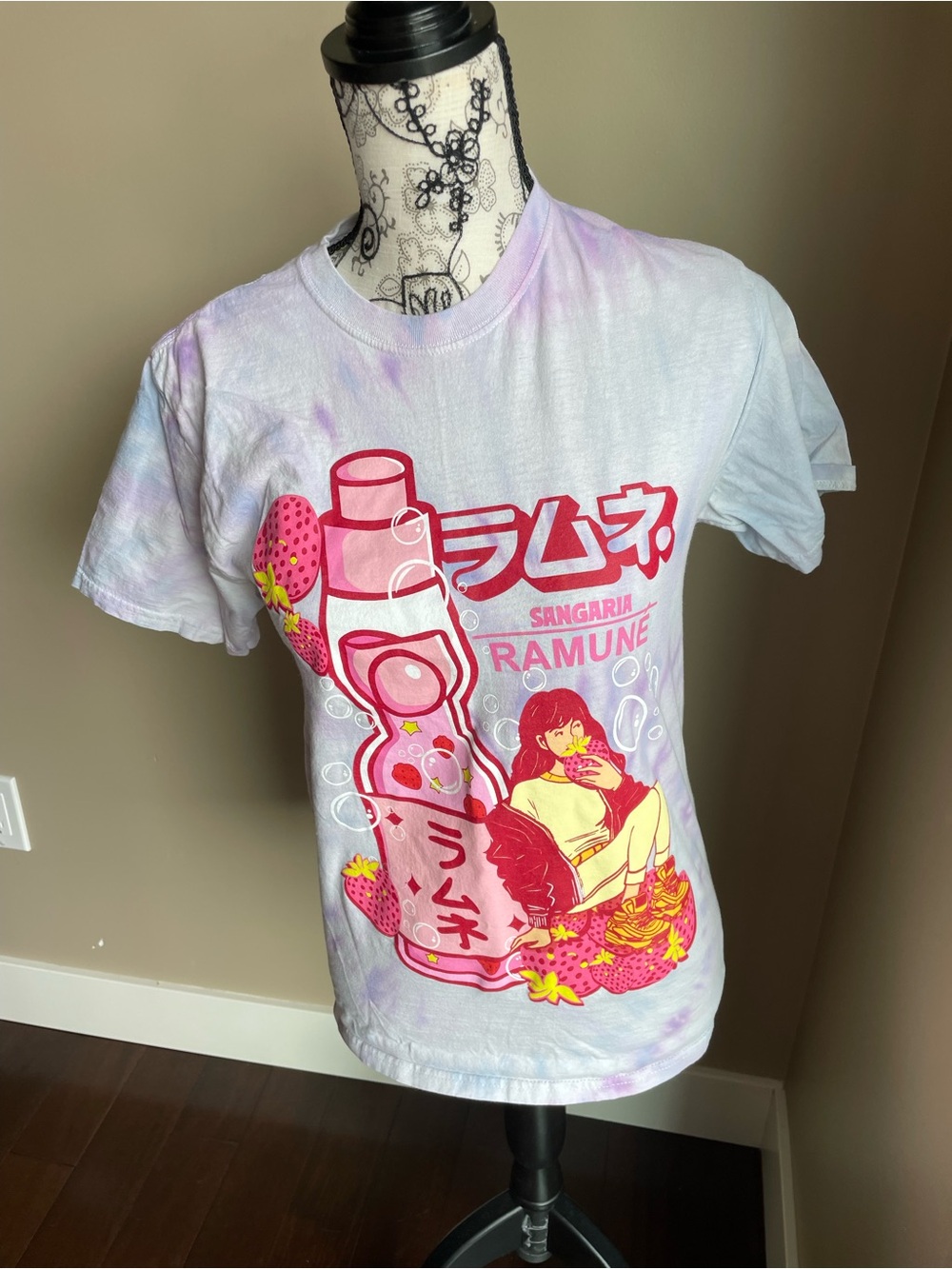 Sangaria Ramune Graphic Tee with Pastel Tie-Dye